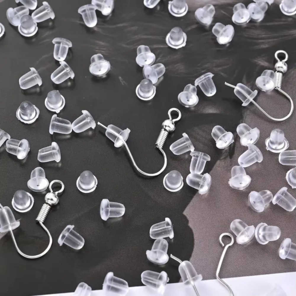 Body Jewelry Store - 100 ピース/ロットイヤリングジュエリーアクセサリー弾丸プラスチック耳栓/ブロック、イヤリングバック、DIY JKC ストア
