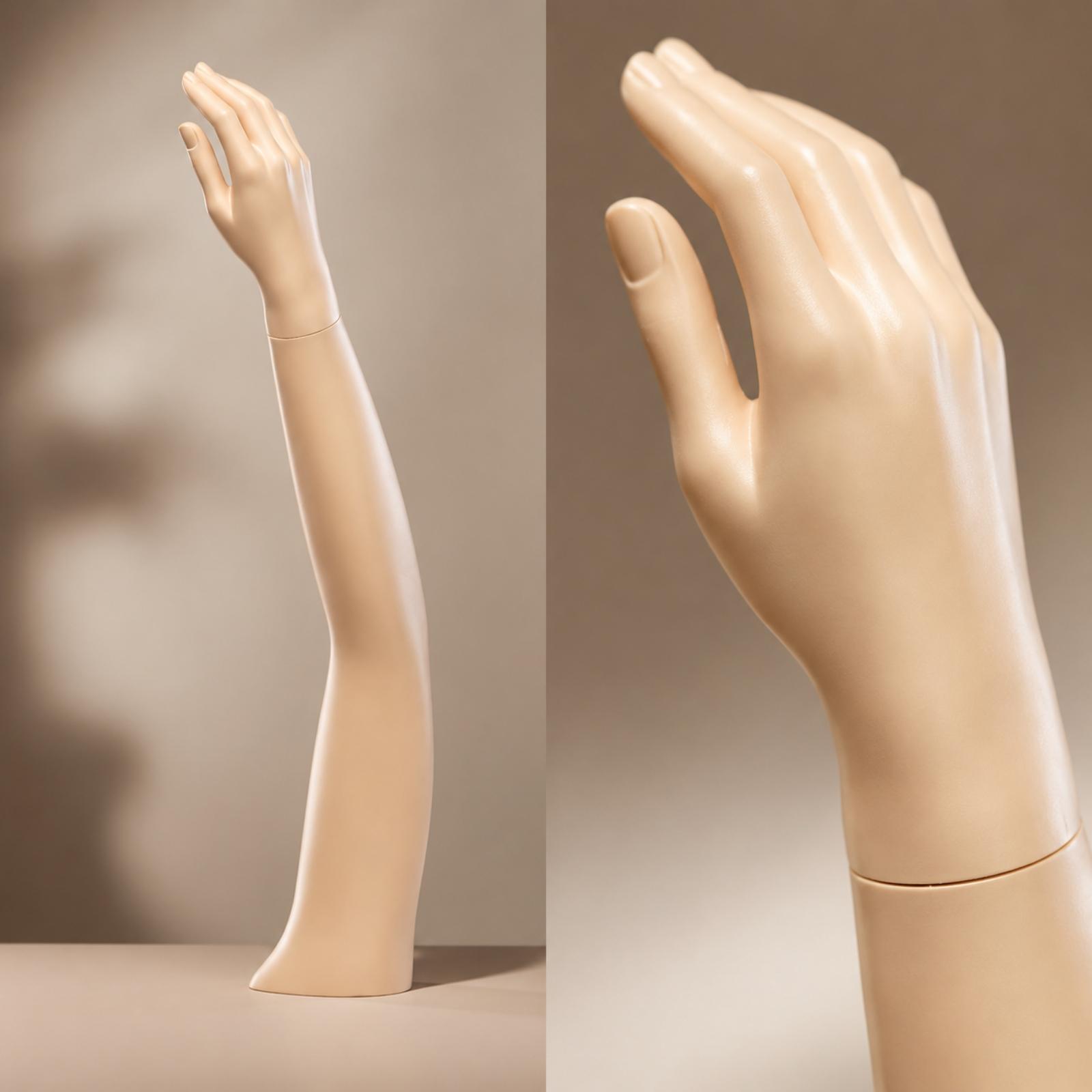 Body Jewelry Store - ジュエリーや手袋の展示用、広がった底面を持つプラスチック製の手型マネキン。店舗のショーウィンドウやブティックでのプレゼンテーションに最適。
