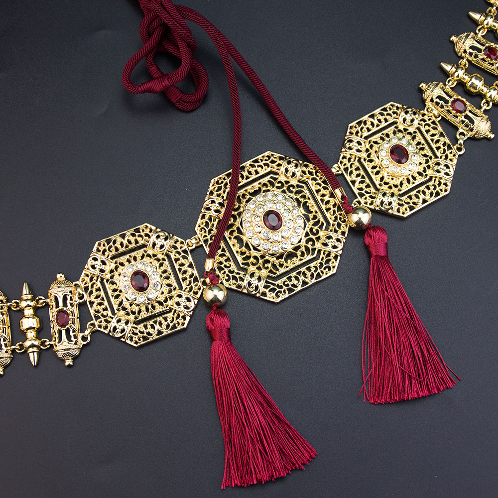 Body Jewelry High Quality - Neovisson-女性のための手作りのロープベルト、moroccan bridalウェディングジュエリー、arabic女性のお気に入りのウエストチェーン、長いタッセルのギフト、高品質