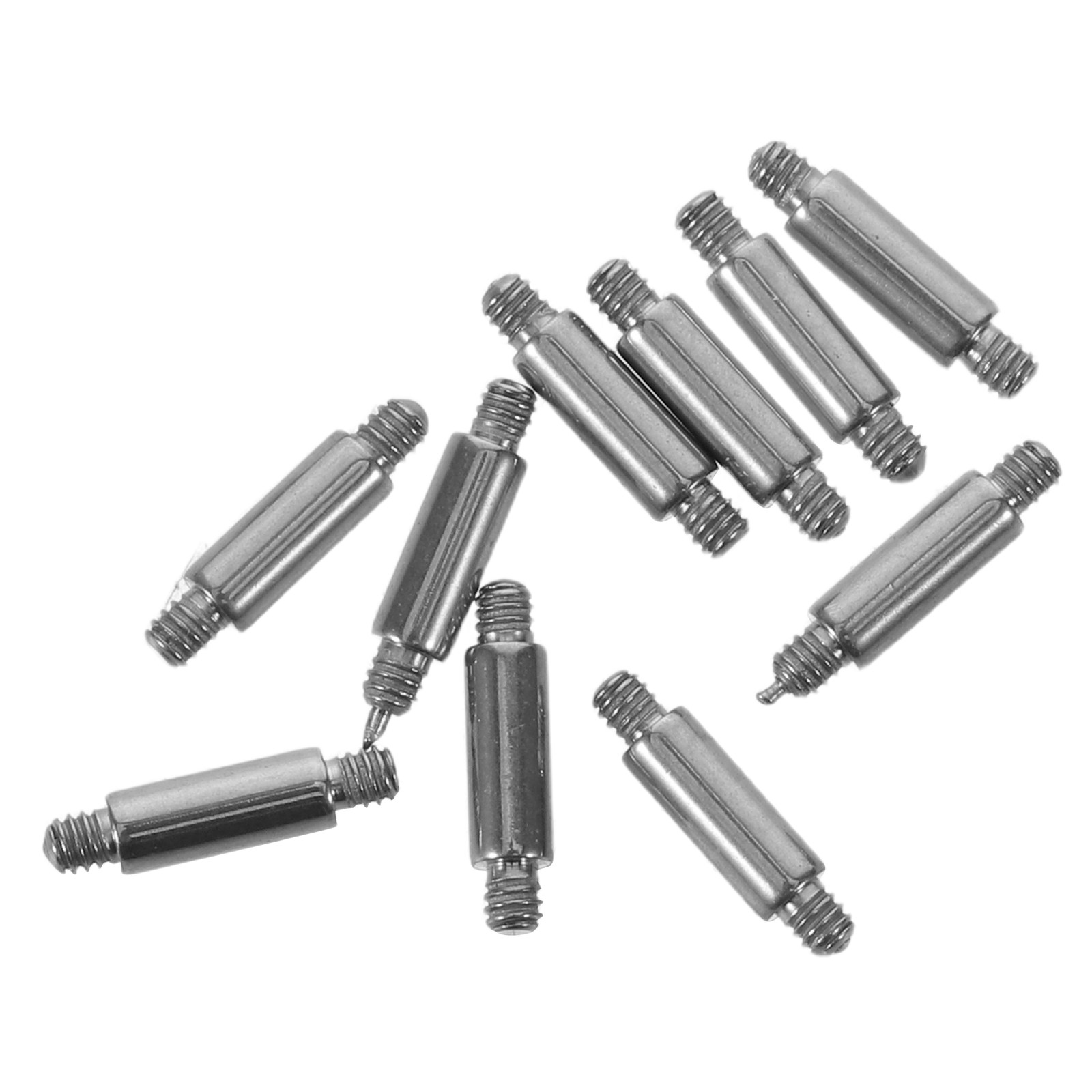 Body Jewelry Repair - 10個入り 14G チタン製 ダブルスレッド イヤーブリッジバー ピアス用ストレートコネクターバー