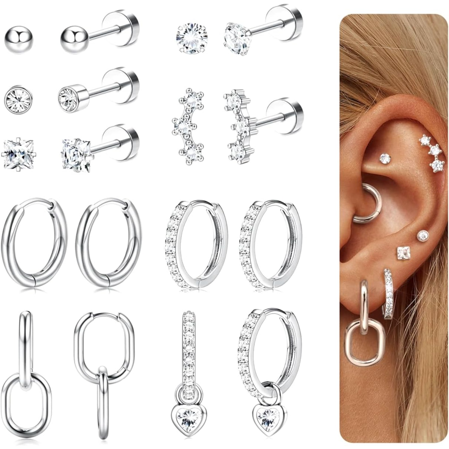 Drperfect 2個/1ペア 低アレルギー性フラットバッ - Body Jewelry Surgical Steel のレビューと価格