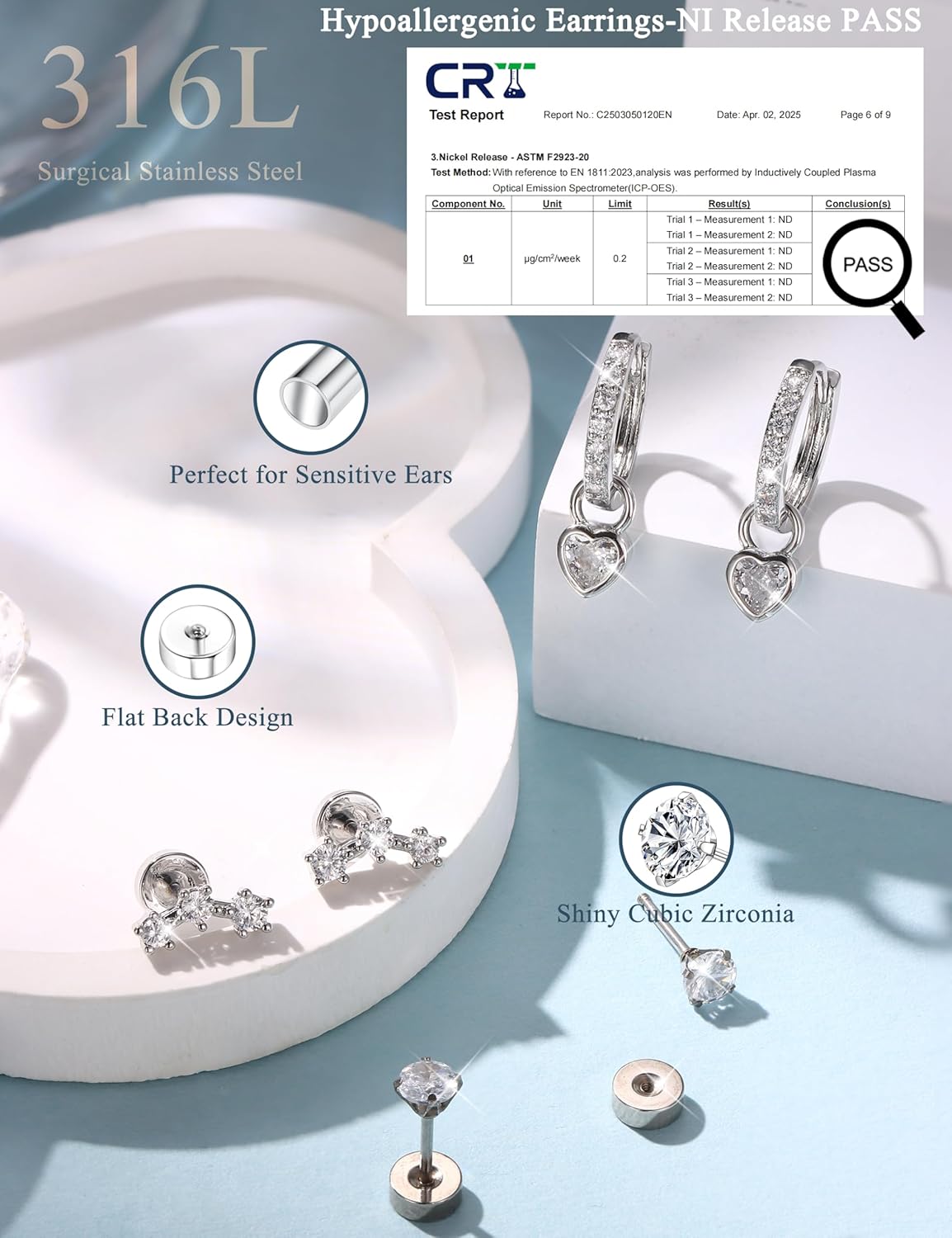 Drperfect 2個/1ペア 低アレルギー性フラットバッ - Body Jewelry Surgical Steel のレビューと価格