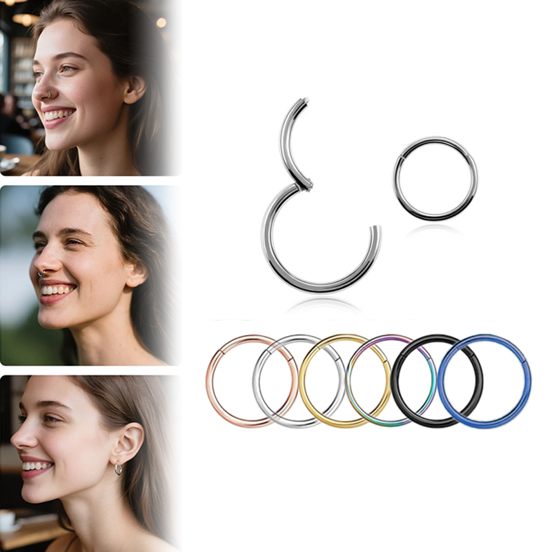 16G 316L サージカルスチール製ヒンジ付きクリッカーノ - Body Jewelry Surgical Steel のレビューと価格