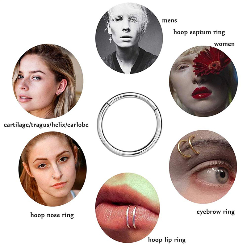 16G 316L サージカルスチール製ヒンジ付きクリッカーノ - Body Jewelry Surgical Steel のレビューと価格