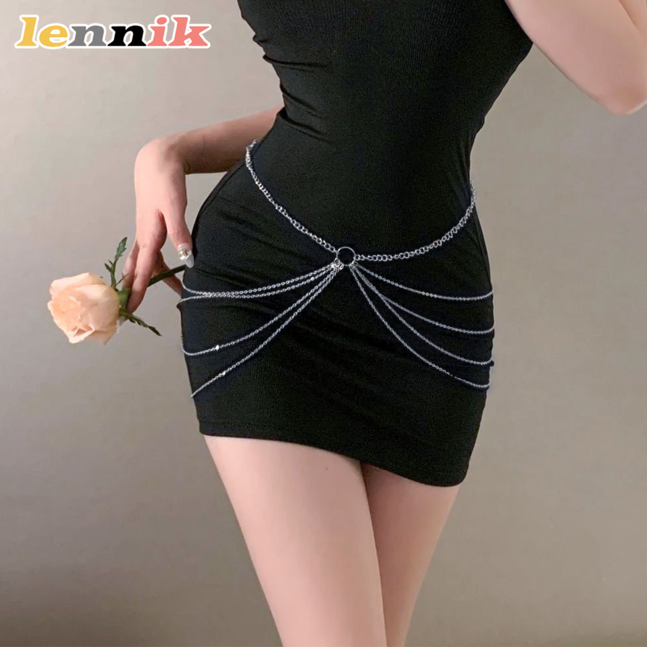 LENNIK タッセルメタル多層ウエストチェーン、女性用 3 - Body Jewelry Waist Chains のレビューと価格