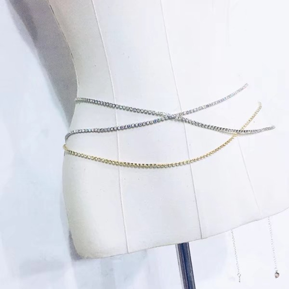 セクシーファッション シャイニーウォータードリル クローチェ - Body Jewelry Waist Chains のレビューと価格