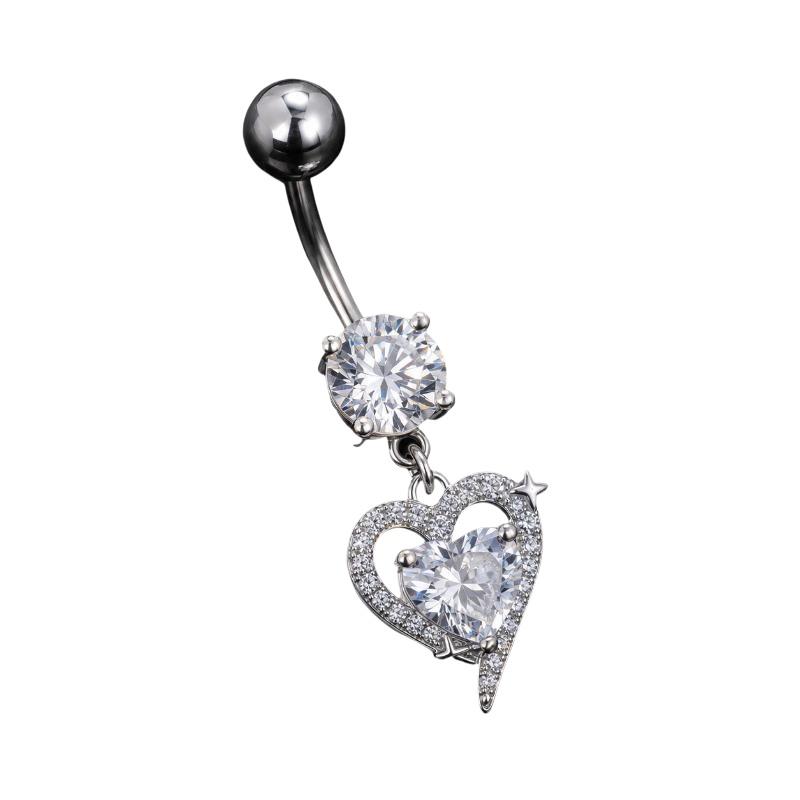 1個入り ダングルベリーボタンリング サージカルスチール製  - Body Jewelry Surgical Steel のレビューと価格