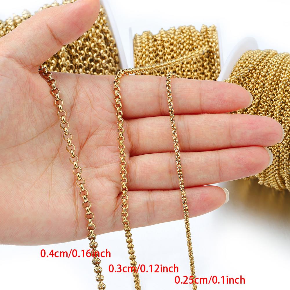 1メートル2-4mmステンレス鋼O型小円チェーン、DIYボデ - Body Jewelry Bulk のレビューと価格