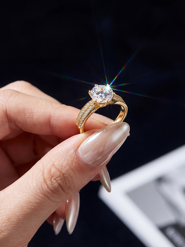 ファッション 1カラット モアサナイト ダイヤモンド ホワイ - Body Jewelry High Quality のレビューと価格