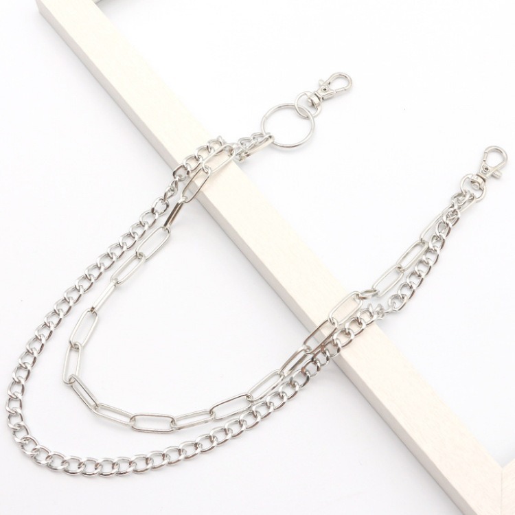ダブルチェーンメタルサークルパンツチェーンヴィンテージパンク - Body Jewelry High Quality のレビューと価格