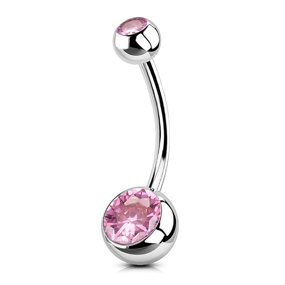 高品質チタン素材へそピアス カーブしたダングルデザイン ベリ - Body Jewelry High Quality のレビューと価格
