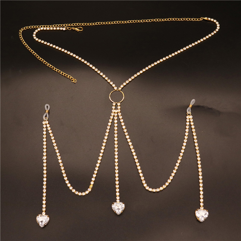 2023 新ファッションホワイトハート乳首チェーン非ピアスア - Body Jewelry Types のレビューと価格