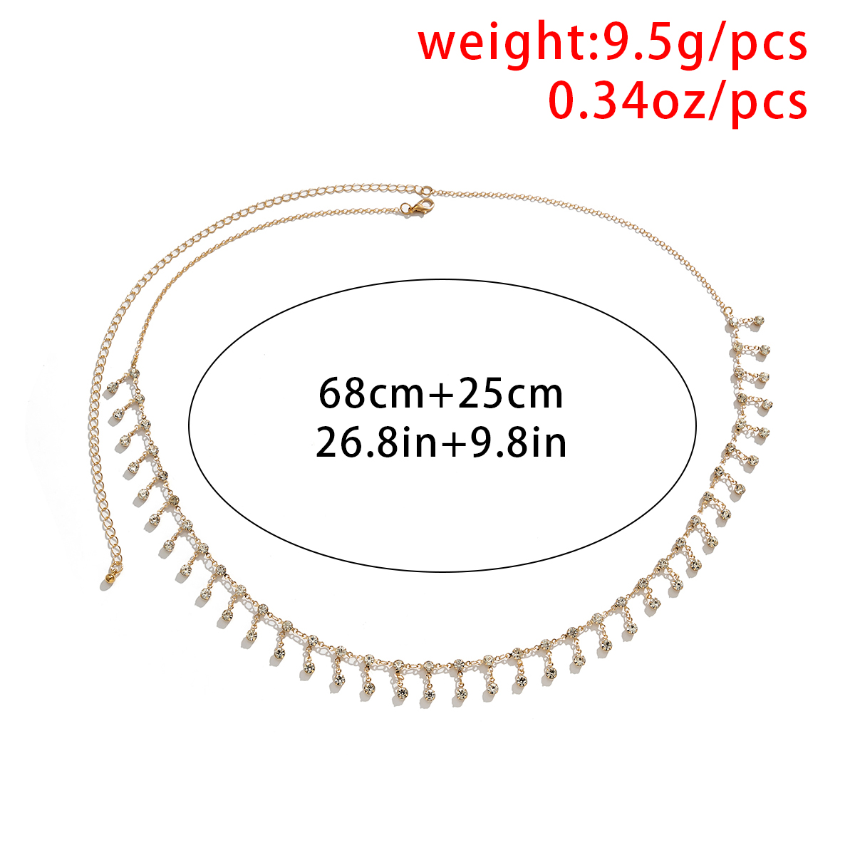 女性のためのチェーンとラインストーン付きのセクシーなベルト, - Body Jewelry Bulk のレビューと価格