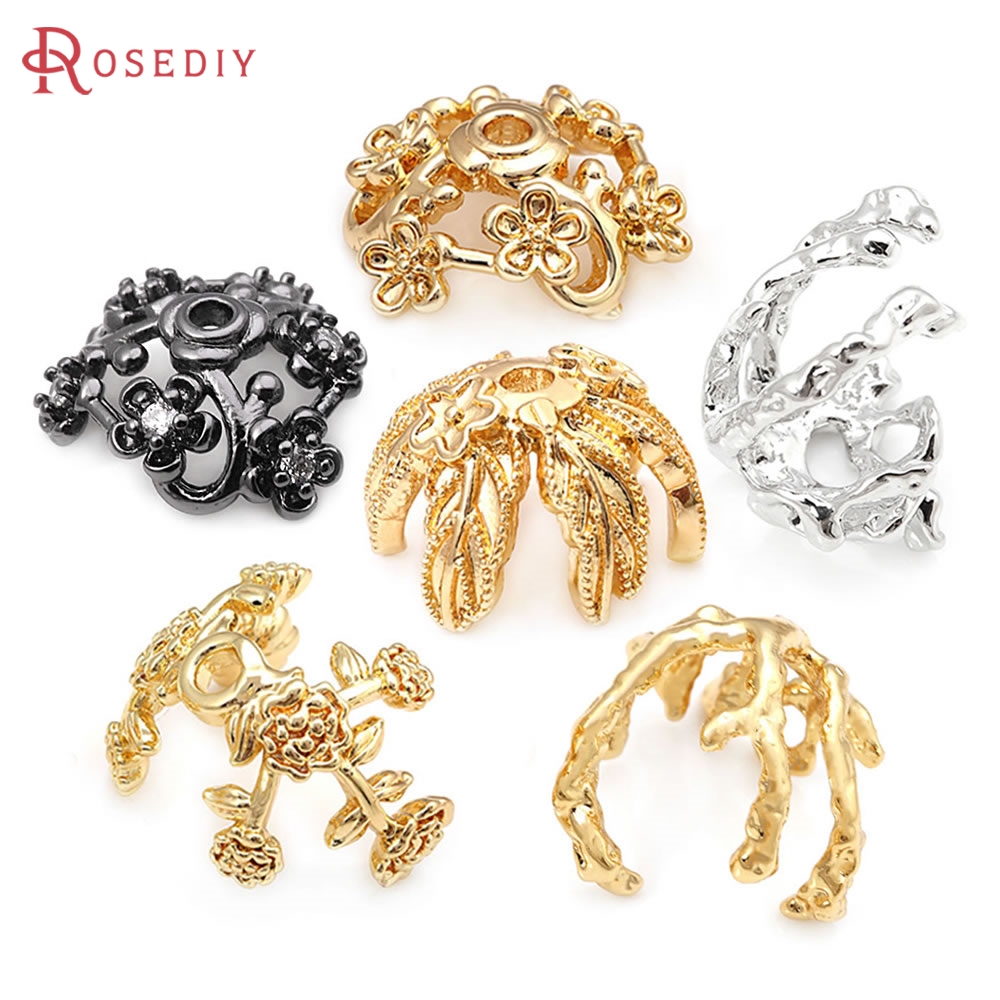 女性のためのフラワーシェイプの真ちゅう製ビーズ,高品質の18 - Body Jewelry High Quality のレビューと価格
