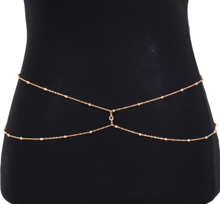女性用パールベリーチェーン,ビーチジュエリー,メタル,アクセ - Body Jewelry Waist Chains のレビューと価格