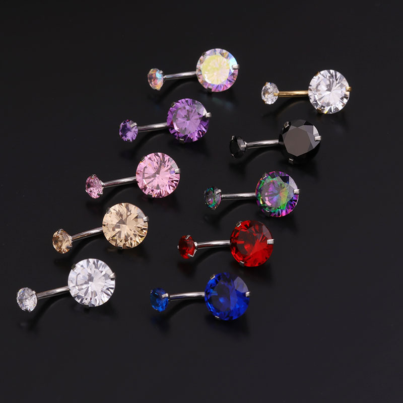 14G ベリーボタンリング サージカルステンレススチール ラ - Body Jewelry For Sensitive Skin のレビューと価格