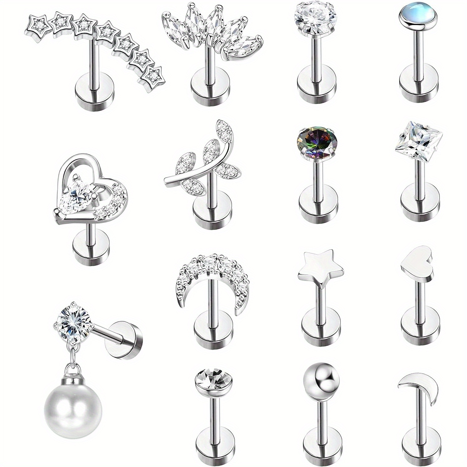 Drperfect ステンレス鋼軟骨スタッドピアス女性のため - Body Jewelry Surgical Steel のレビューと価格