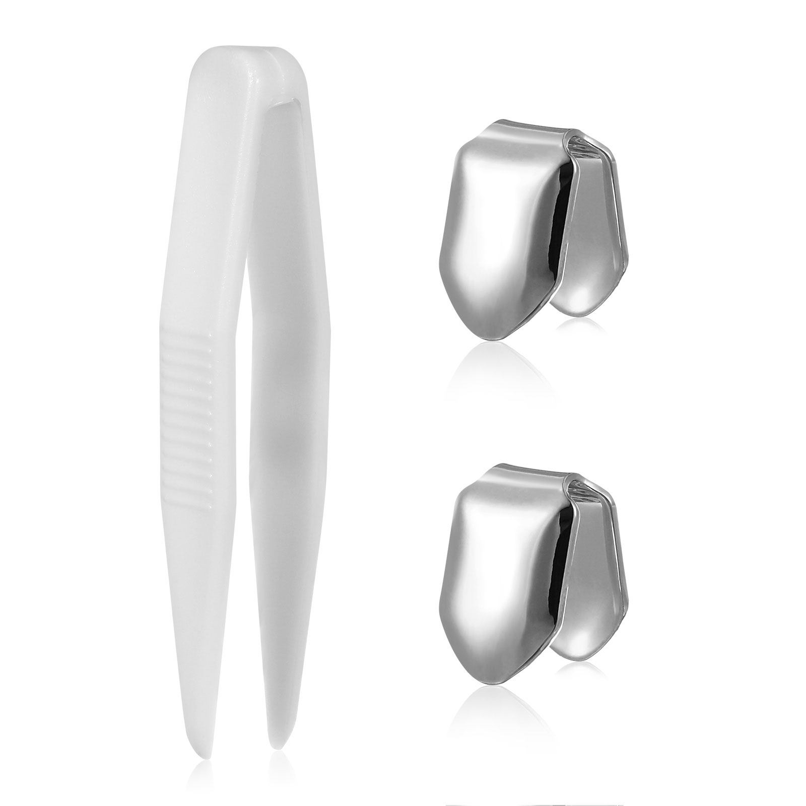2個入り、ヒップホップ風の歯飾り、金色で光沢のある真鍮製、電 - Body Jewelry Videos のレビューと価格