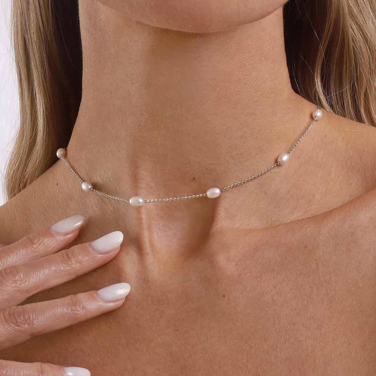 エレガントなバックドロップネックレス、イミテーションパール付 - Body Jewelry For Backless Dress のレビューと価格