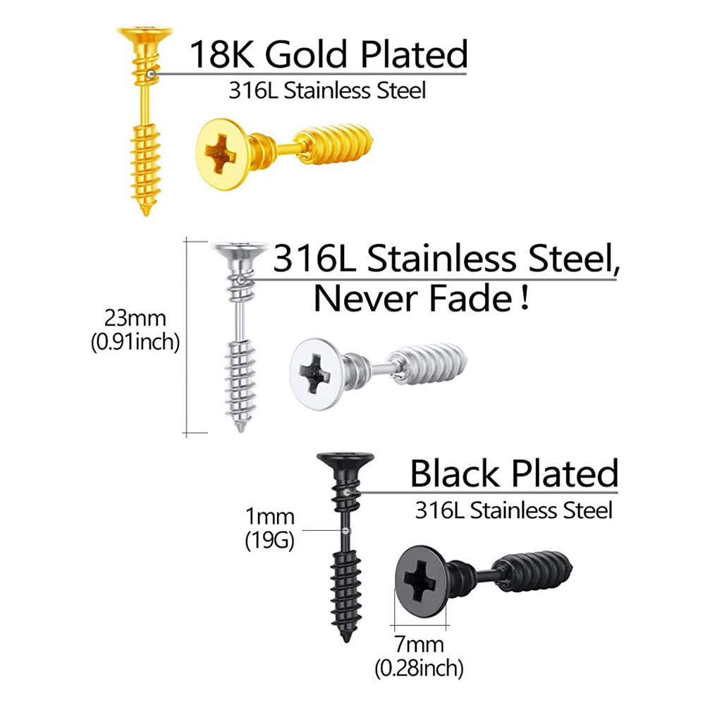 ステンレス鋼のイヤリング,ピアス,ヘリックス,ピアス,イヤリ - Body Jewelry Surgical Steel のレビューと価格