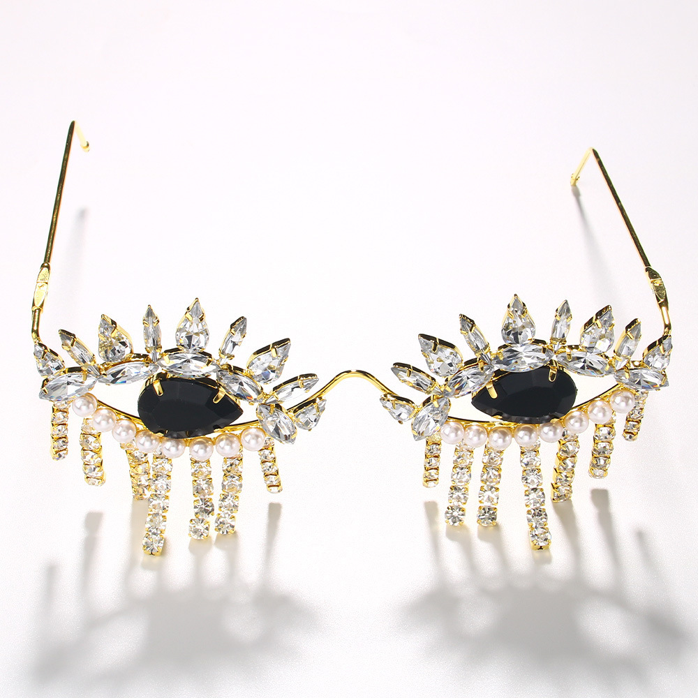 Stonefans-女性用タッセルグラスフレーム、デザイナー - Body Jewelry Types のレビューと価格