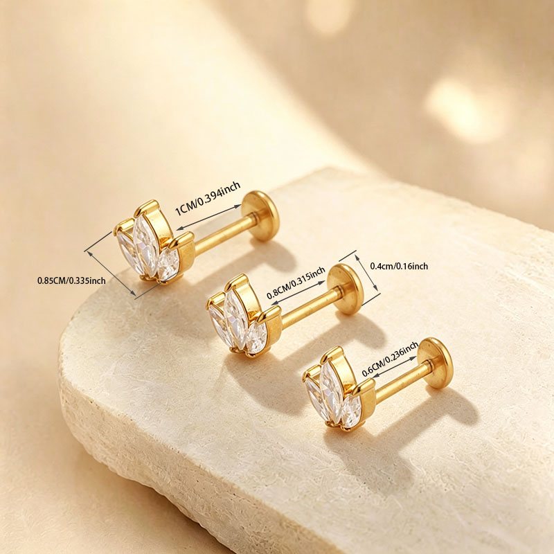 F136チタン合金製、穴あきアイライナー型リップリング、ピア - Body Jewelry For Sensitive Skin のレビューと価格