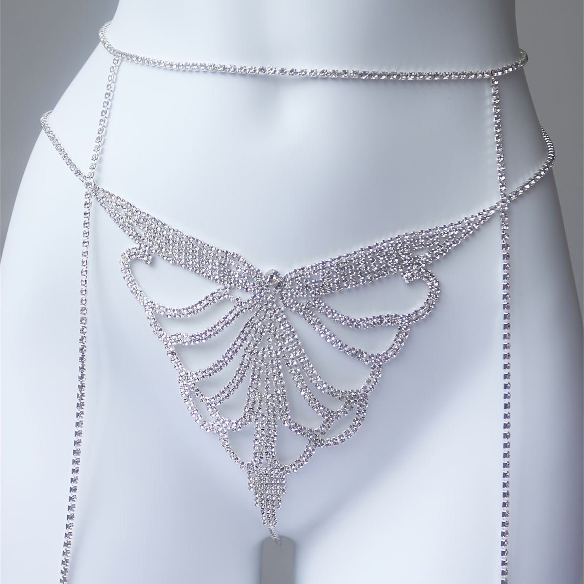 マルチレイヤーラインストーン、スパークリングウエストジュエリ - Body Jewelry Waist Chains のレビューと価格
