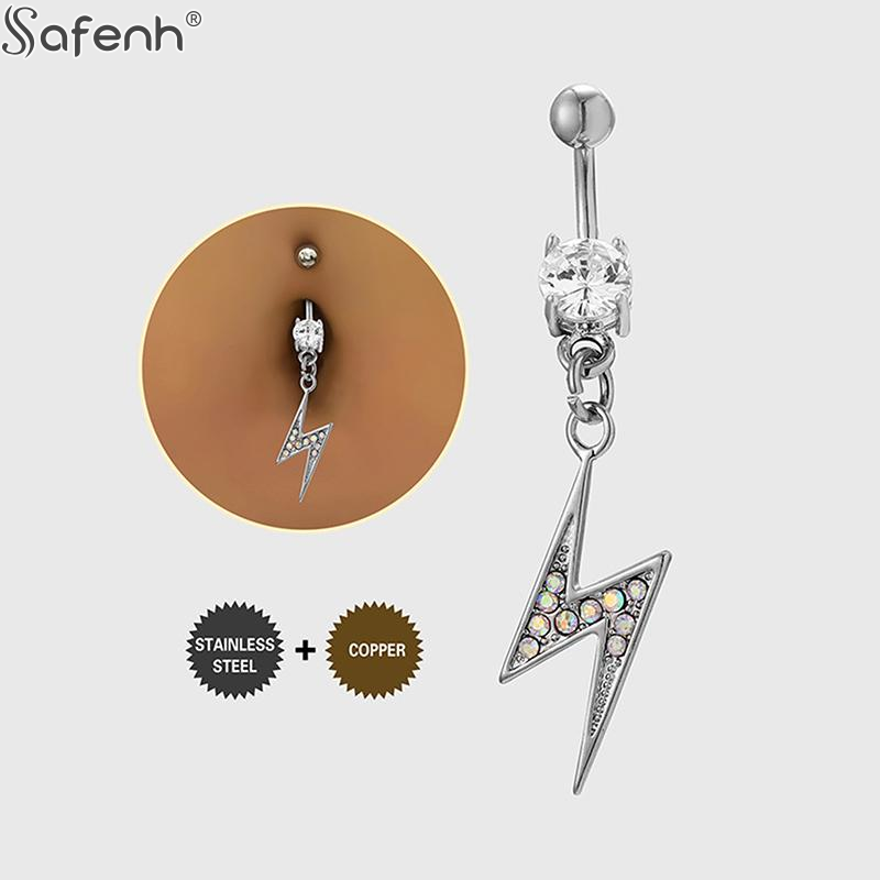 1pc 高品質銅新へそバーベルピアス内ネジ式へそリングボディ - Body Jewelry High Quality のレビューと価格