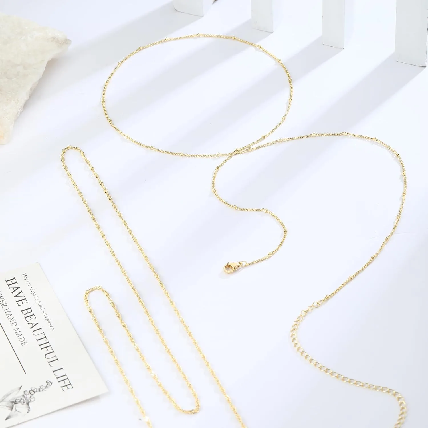 14K金メッキ 26-33インチ 調節可能なウエストビーズチ - Body Jewelry Waist Chains のレビューと価格