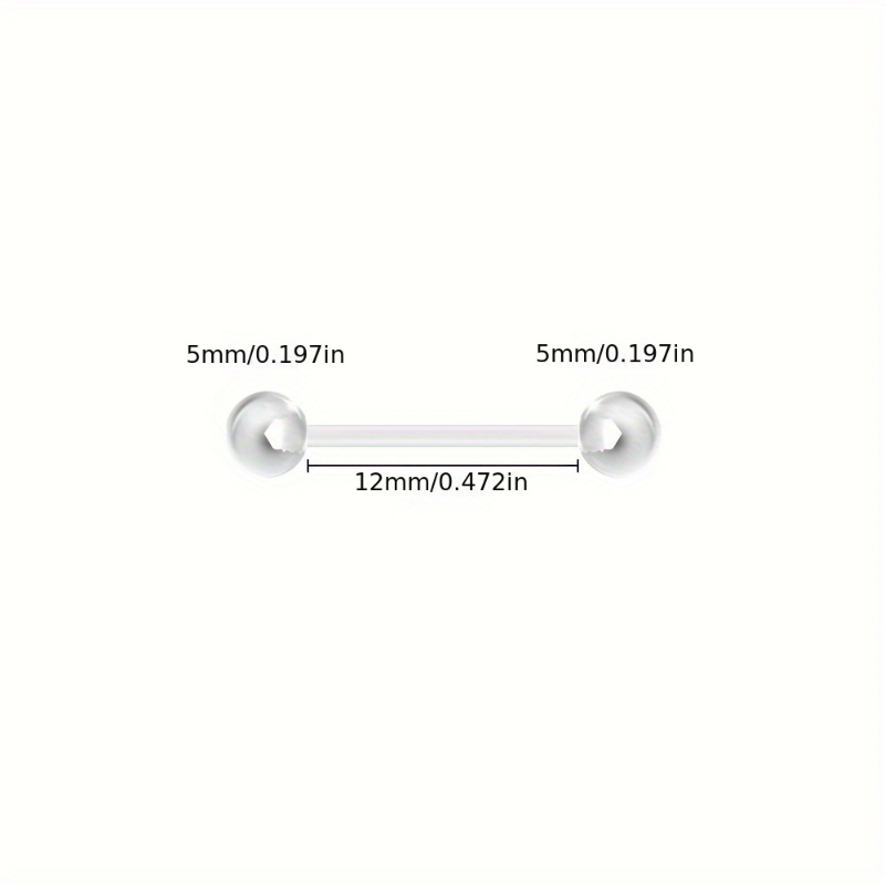 JKC ストア 10 個アクリルバーベルセット柔軟なクリアボ - Body Jewelry Store のレビューと価格