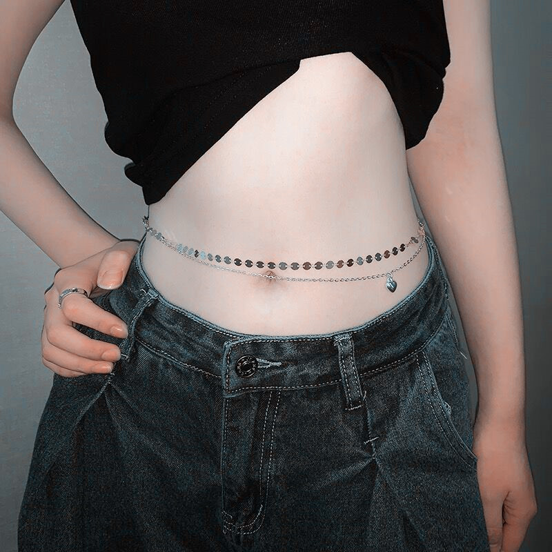 女性のためのシンプルな二重層ビーズチェーン,ウエストベルト, - Body Jewelry Waist Chains のレビューと価格
