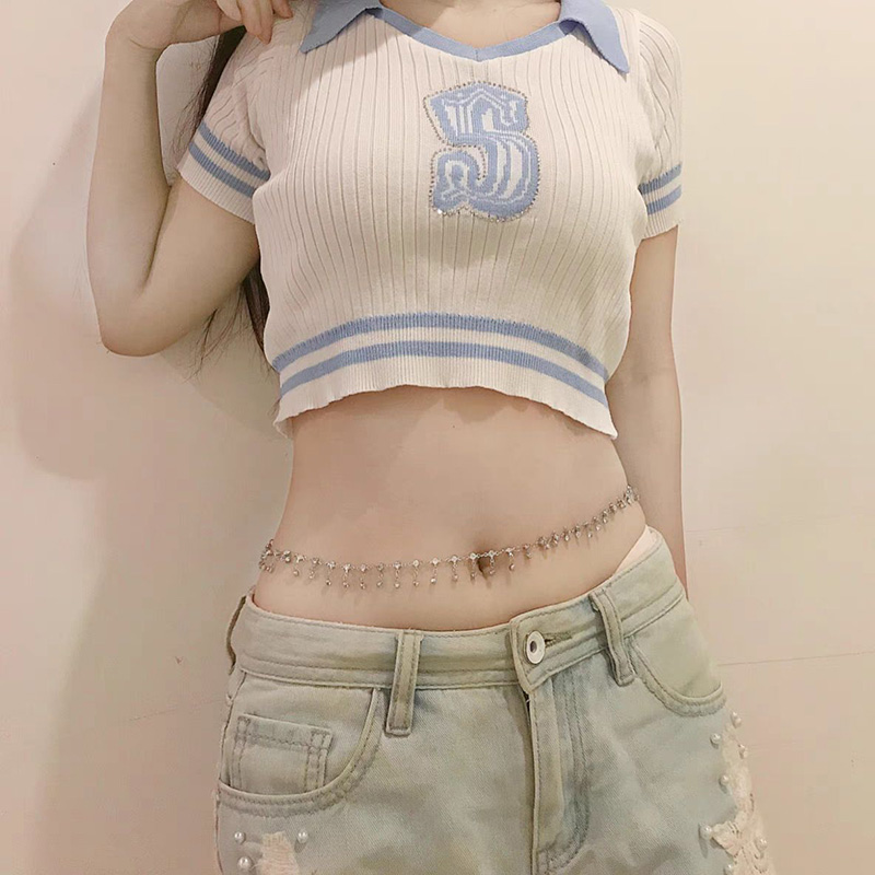 女性のためのシンプルな二重層ビーズチェーン,ウエストベルト, - Body Jewelry Waist Chains のレビューと価格