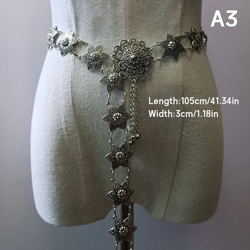 1PC 金属タイウエストチェーン女性タイ Dai ゴールドベ - Body Jewelry Waist Chains のレビューと価格