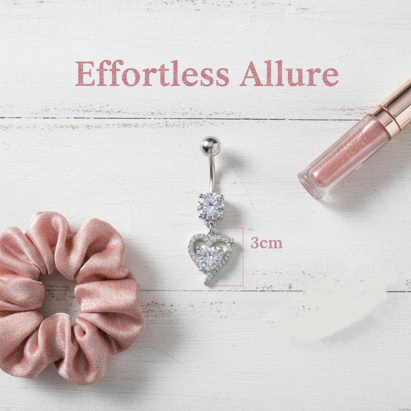1 個の絶妙なダングルベリーボタンリングサージカルスチールへ - Body Jewelry Surgical Steel のレビューと価格