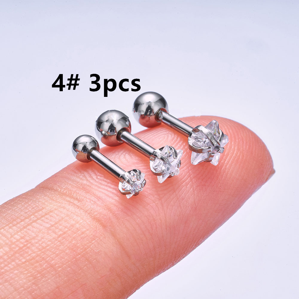 女性用ヘリックスピアススターピアス,ジルコニア,葉,ルーク, - Body Jewelry Surgical Steel のレビューと価格