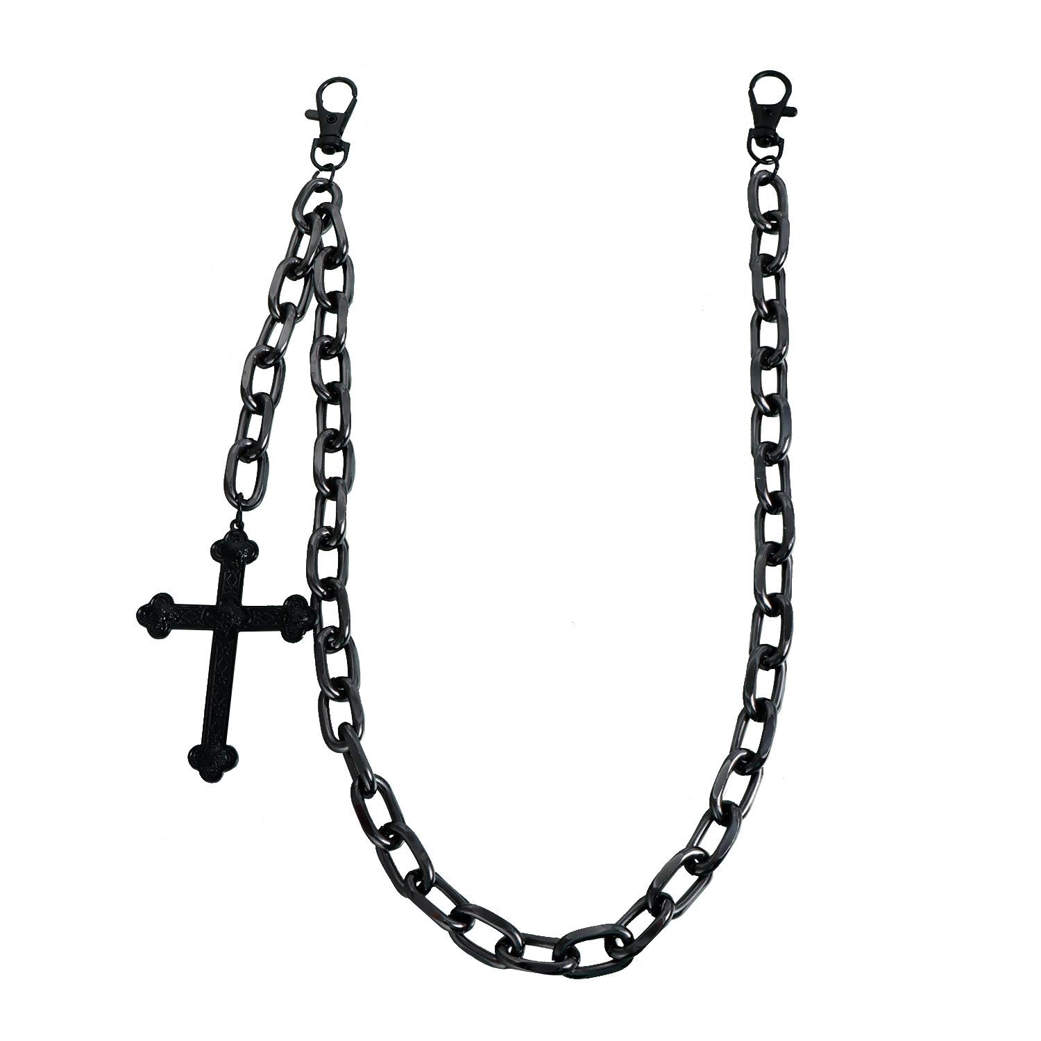 ヒップホップゴシックメタルクロスペンダントジーンズチェーンシ - Body Jewelry High Quality のレビューと価格