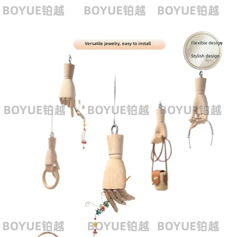 無垢材のハンドモデルリングディスプレイラック、吊り下げ式ジュ - Body Jewelry Store のレビューと価格